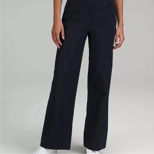 Lululemon City Sleek 5 Pocket Wide Leg High Rise Pant Light Utilitech Black 26